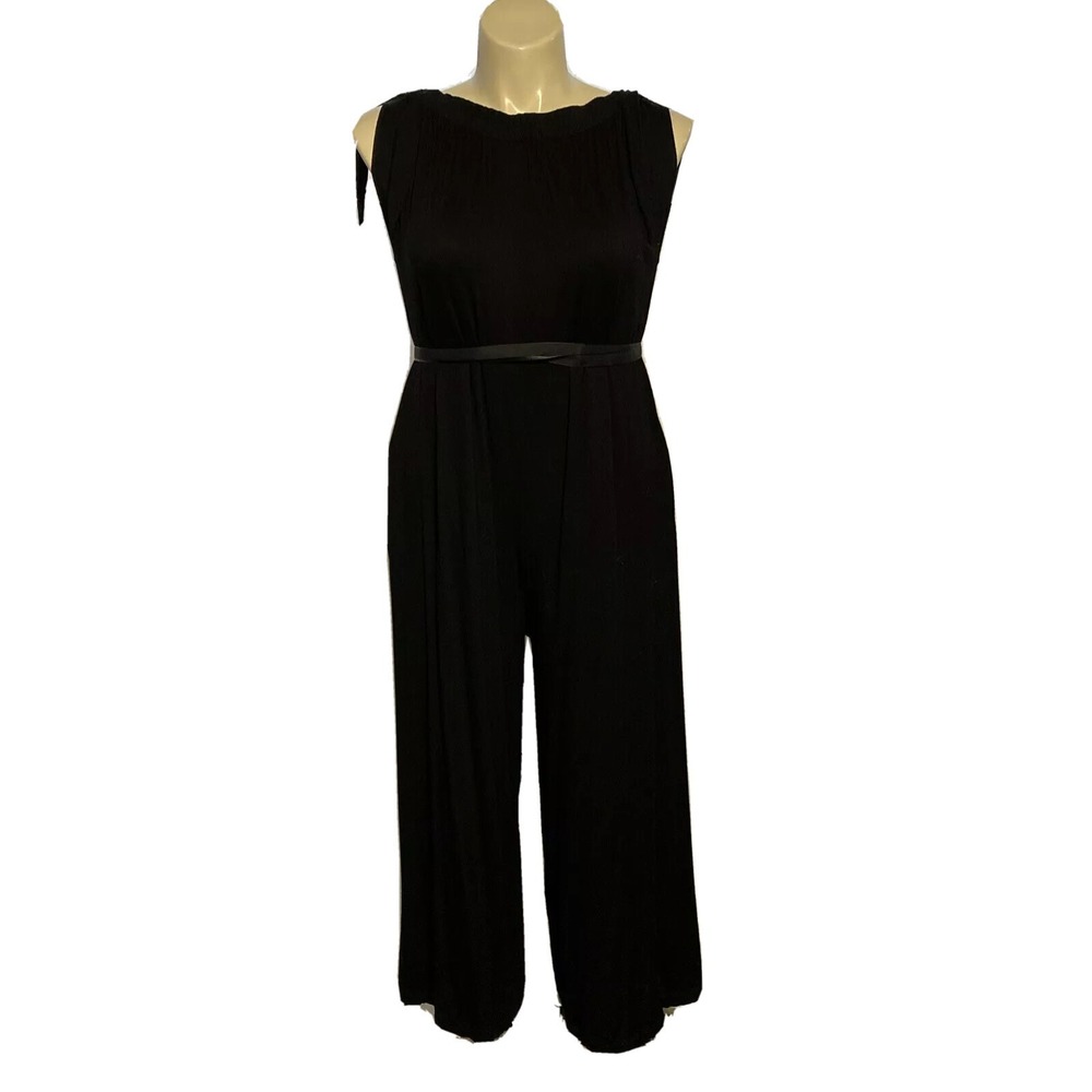 Hayden‎ Jumpsuit 1 Piece S M Black Wide Leg Pocket Unique Comfy Crop Romper